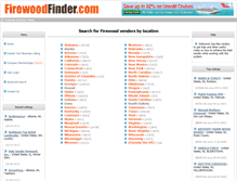 Tablet Screenshot of firewoodfinder.com